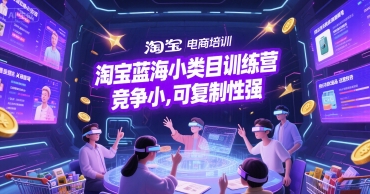 淘宝蓝海小类目训练营， 竞争小，可复制性强-水水网赚