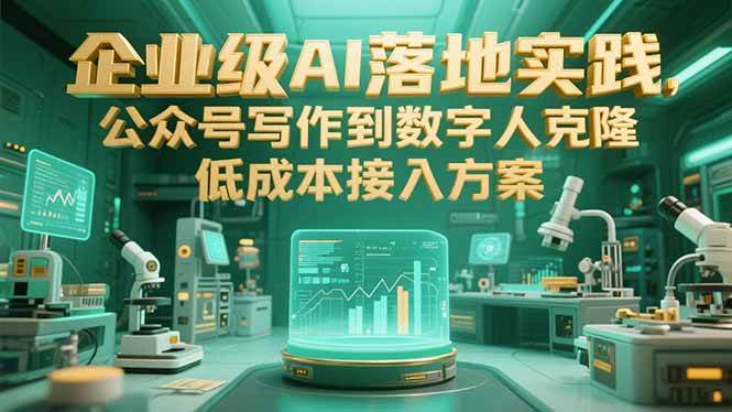 （15305期）企业级AI落地实践，公众号写作到数字人克隆，低成本接入方案-水水网赚
