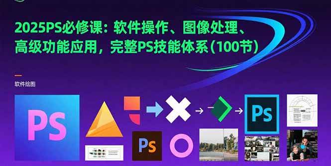（15430期）2025PS必修课：软件操作、图像处理、高级功能应用，完整PS技能体系(100节)-水水网赚