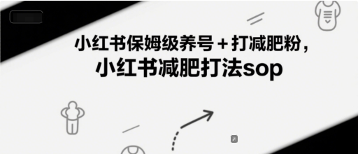 小红书保姆级养号+打减肥粉，小红书减肥打法sop-水水网赚