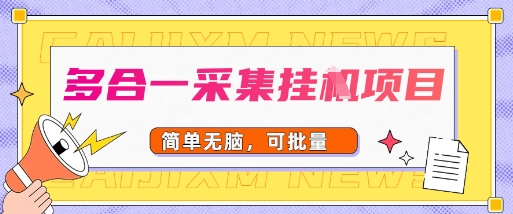 多合一采集项目，无脑操作，简单批量-水水网赚