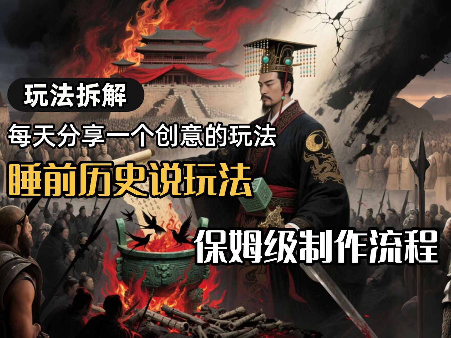 13条作品涨粉24.5万，全流程拆解睡前历史说，保姆级教程-水水网赚