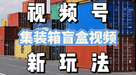 视频号新玩法，利用老外开集装箱盲盒视频，挣分成计划收益，月入过W，新手小白轻松上手-水水网赚