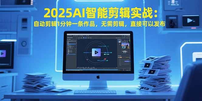 （15504期）2025AI智能剪辑实战：自动剪辑1分钟一条作品，无需剪辑，直接可以发布-水水网赚