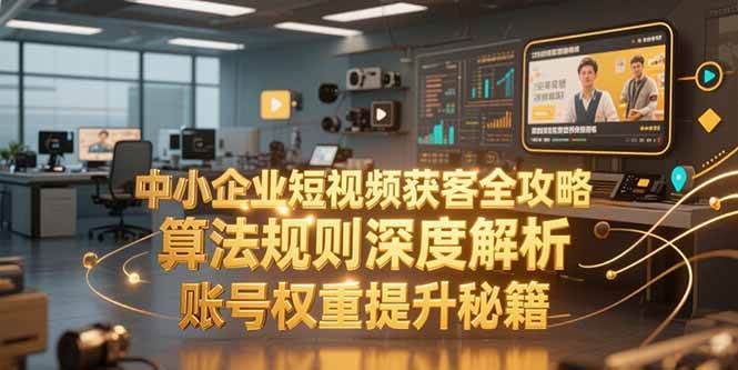 （15326期）中小企业短视频获客全攻略，算法规则深度解析，账号权重提升秘籍-水水网赚