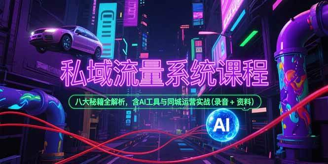 （15284期）私域流量系统课程，八大秘籍全解析，含AI工具与同城运营实战(录音+资料)-水水网赚