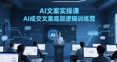 AI文案实操课，AI成交文案底层逻辑训练营-水水网赚