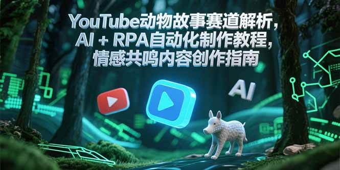（15174期）YouTube动物故事赛道解析，AI+RPA自动化制作教程，情感共鸣内容创作指南-水水网赚