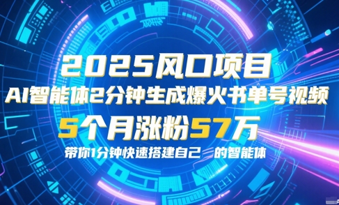 AI智能体2分钟一键生成爆火书单号原创视频，5个月涨粉57w，带你零代码1分钟搭建智能体-水水网赚