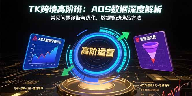 （15809期）TK跨境高阶班：ADS数据深度解析，常见问题诊断与优化，数据驱动选品方法-水水网赚