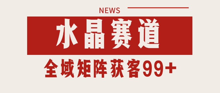 小红书某音水晶赛道引流获客 自热矩阵日引200+-水水网赚