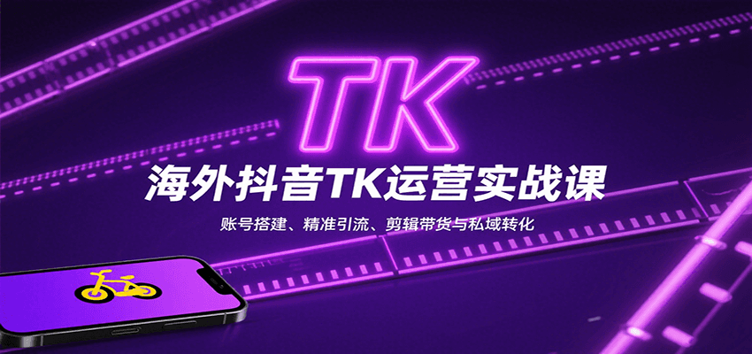 海外抖音TK运营实战课：账号搭建、精准引流、剪辑带货与私域转化-水水网赚