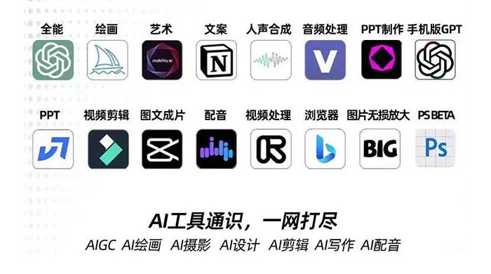 AIGC 全能特训营第 3 期：一次掌握 14 大主流 AI 工具，AI 工具通识，一网打尽-水水网赚