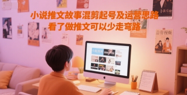 小说推文故事混剪起号及运营思路，看了做推文可以少走弯路-水水网赚