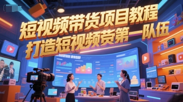 短视频带货项目教程，打造短视频带货第一队伍-水水网赚