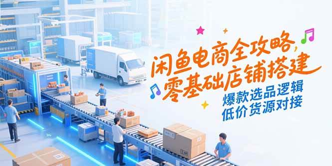 （15325期）闲鱼电商全攻略，零基础店铺搭建，爆款选品逻辑，低价货源对接-水水网赚