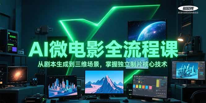 （15195期）AI微电影全流程课，从剧本生成到三维场景，掌握独立制片核心技术-水水网赚