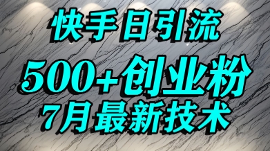 创业粉怎么打？快手精准引流创业粉，宝妈群体日进500+精准流量-水水网赚