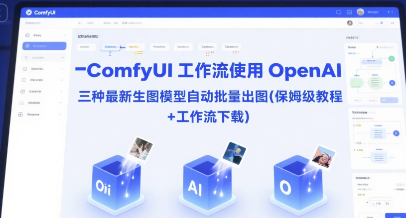 ComfyUI 工作流使用 OpenAI 三种最新生图模型自动批量出图(保姆级教程+工作流下载)-水水网赚