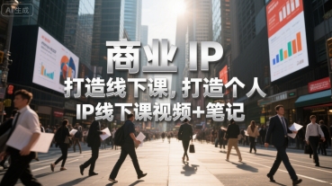 商业IP打造线下课，打造个人 IP线下课视频+笔记-水水网赚
