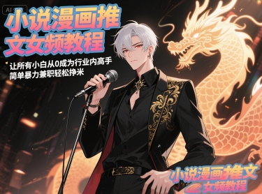小说漫画推文女频教程，让所有小白从0成为行业内高手，简单暴力兼职轻松挣米-水水网赚
