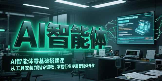 （15257期）AI智能体零基础搭建课，从工具安装到指令调教，掌握行业专属智能体开发…-水水网赚