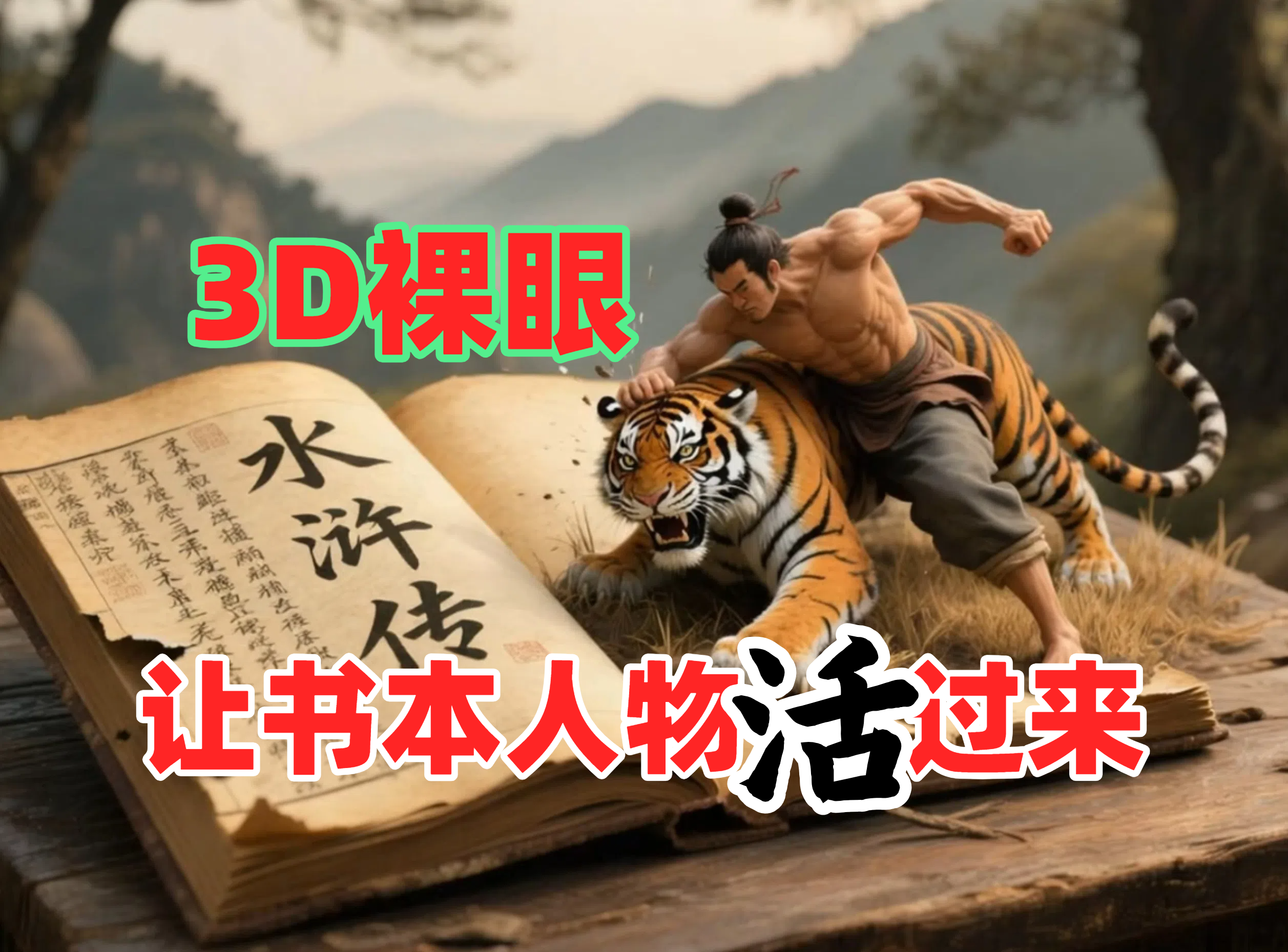 书本人物裸眼3D视频，一条视频收益过千，保姆级教程-水水网赚