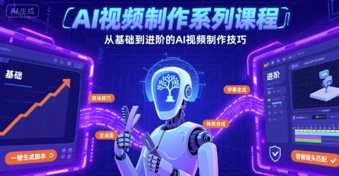 AI视频制作系列课程，从基础到进阶的AI视频制作技巧全涵盖-水水网赚