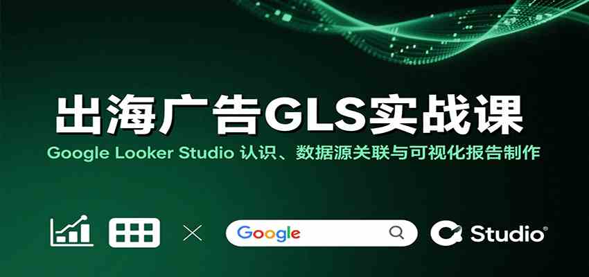 出海广告GLS实战课：Google Looker Studio 认识、数据源关联与可视化报告制作-水水网赚