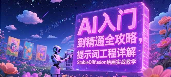 AI入门到精通全攻略，提示词工程详解，StableDiffusion绘画实战教学-水水网赚