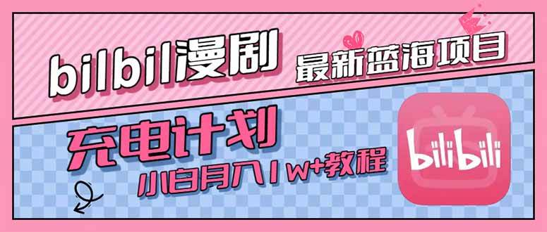 （15437期）最新蓝海项目，B站充电计划，小白也能月入1w+-水水网赚