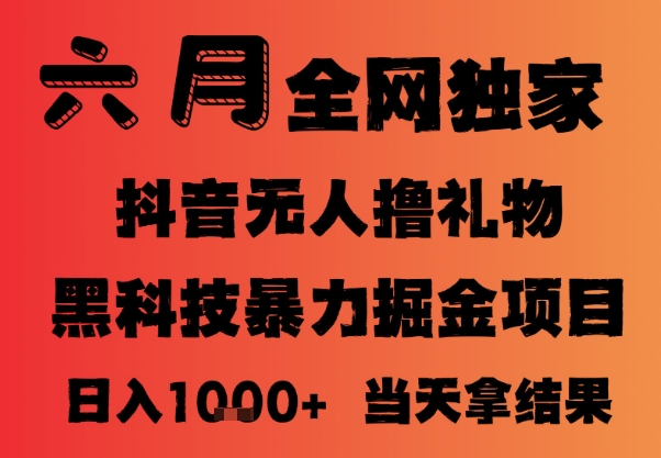 25年6月抖音无人直播最新暴力撸音浪掘金，小白可做，可批量矩阵放大，长期稳定日入1k+【揭秘】-水水网赚