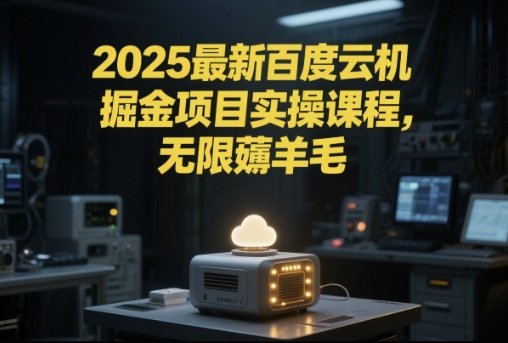 2025最新百度云机掘金项目实操课程单窗口保底5-10元月收益单窗口150+【揭秘】-水水网赚