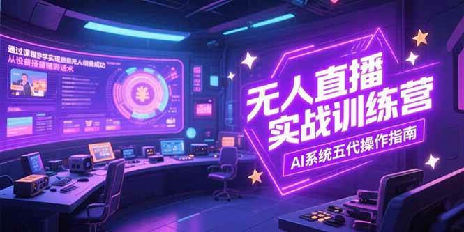 （15315期）无人直播实操训练营，从设备搭建到话术，AI系统五代操作指南(7月更新)-水水网赚
