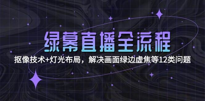 绿幕直播全流程：抠像技术+灯光布局，解决画面绿边虚焦等12类问题-水水网赚