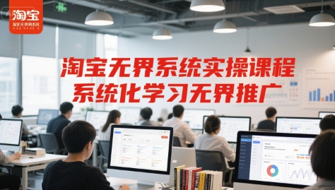 淘宝无界系统实操课程，系统化学习无界推广-水水网赚