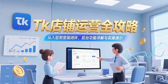 （15345期）Tk店铺运营全攻略，从入驻到变现闭环，后台功能详解与实操演示-水水网赚