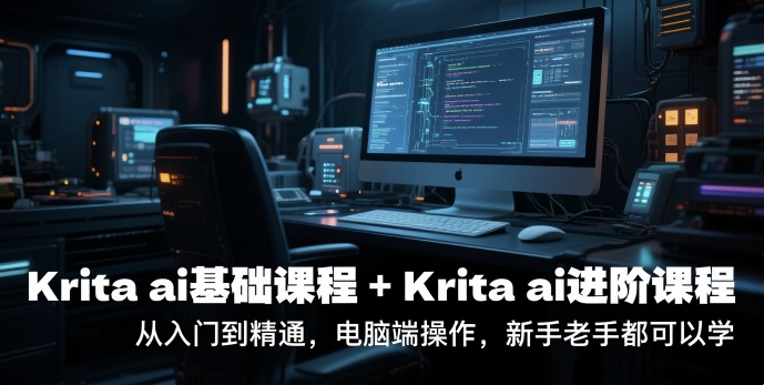 krita ai基础课程+Krita ai进阶课程，从入门到精通，电脑端操作，新手老手都可以学-水水网赚