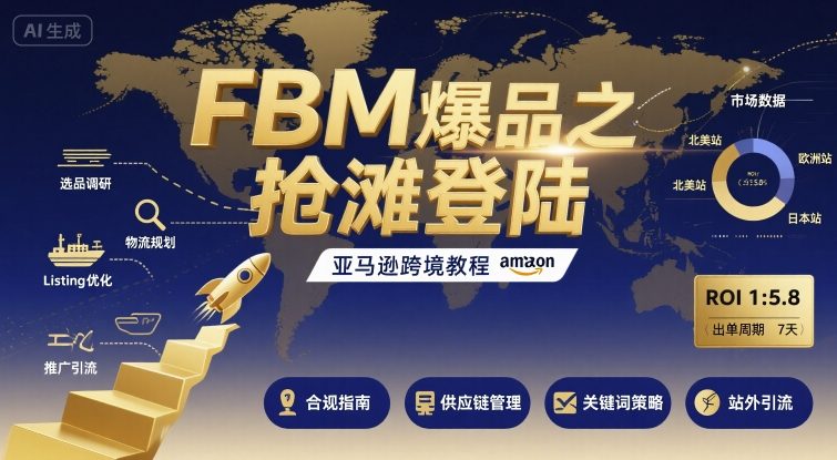 FBM爆品之抢滩登陆-亚马逊跨境教程-水水网赚