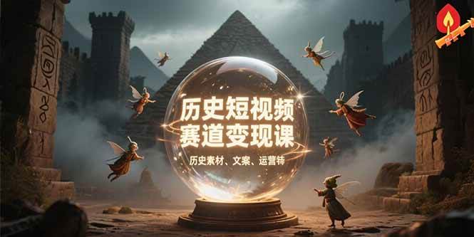 （15386期）历史短视频赛道变现课，百集素材库应用，文案剪辑技巧，账号运营全案-水水网赚