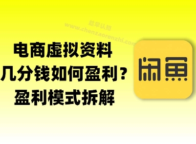 揭秘虚拟电商1分钱资料与卡券是如何获得收益的(详细拆解)-水水网赚