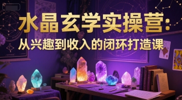 水晶玄学实操营：从兴趣到收入的闭环打造课-水水网赚