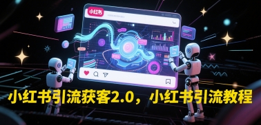 小红书引流获客2.0，小红书引流教程-水水网赚