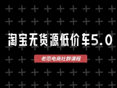 淘宝无货源2025VIP教程，最新的淘宝无货源课程，1688代发，蓝海选品，零成本创业首选-水水网赚
