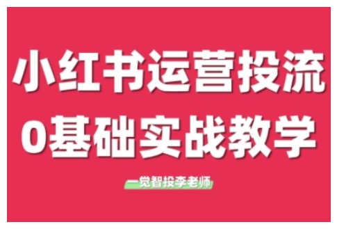 小红书运营投流，小红书广告投放从0到1的实战课，学完即可开始投放（更新）-水水网赚