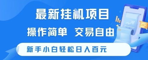最新挂G项目，操作简单，交易自由，新手小白轻松日入100+【揭秘】-水水网赚