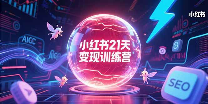 （15328期）小红书21天变现训练营，AIGC工具高效应用，SEO优化核心技巧-水水网赚