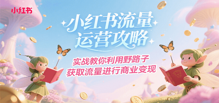 小红书流量运营攻略，实战教你利用野路子获取流量进行商业变现-水水网赚