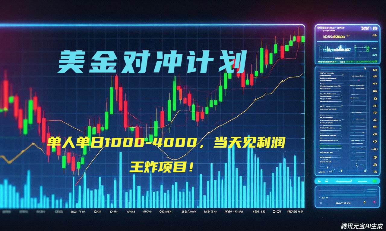 （15333期）2025年最暴力项目“美金先登计划”最新最强对冲战法，每日实际收益1K-4K-水水网赚