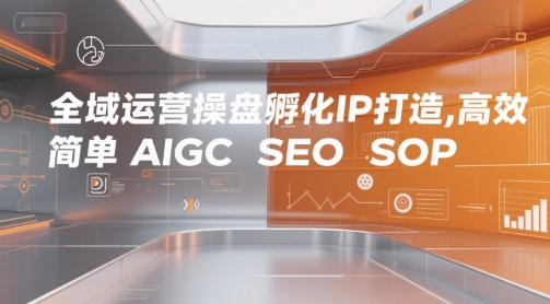全域运营操盘孵化IP打造，高效 简单 AIGC SEO SOP-水水网赚